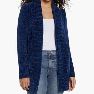 NEW Orvis Womens XS Blue Open Front Cardigan Sweater 100% Polyester// 26CT